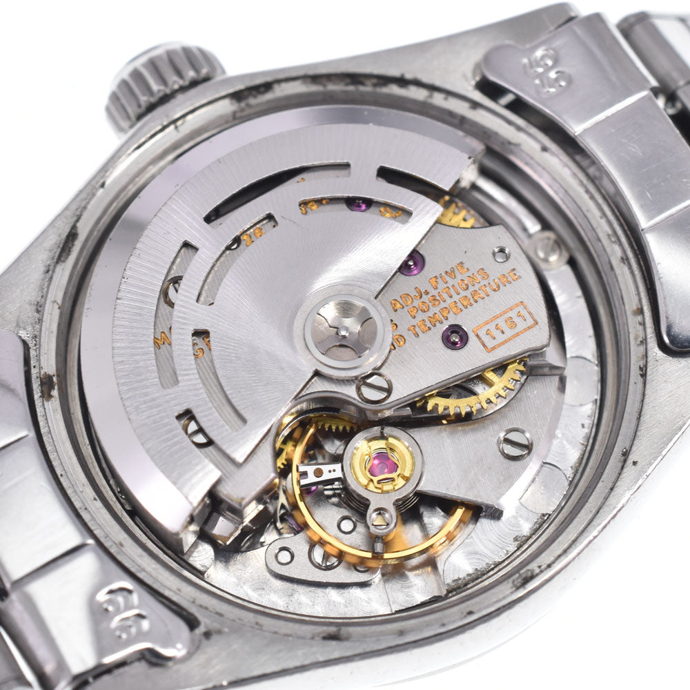 ROLEX Oyster perpetual date 6519 vintage Finely Engine Turned Bezel Cal.1161 Silver Dial Automatic Ladies
 Watch O#148568