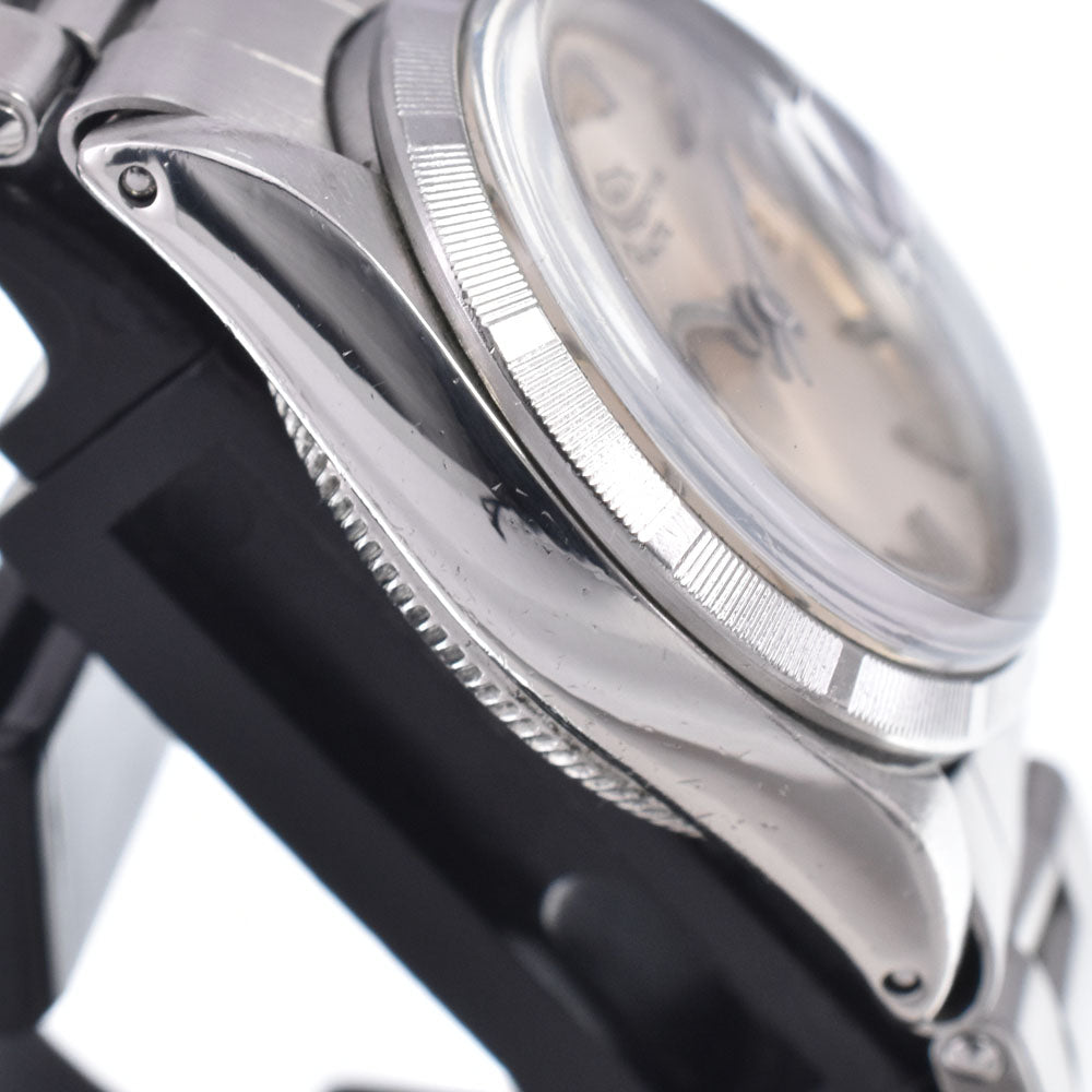 ROLEX Oyster perpetual date 6519 vintage Finely Engine Turned Bezel Cal.1161 Silver Dial Automatic Ladies
 Watch O#148568
