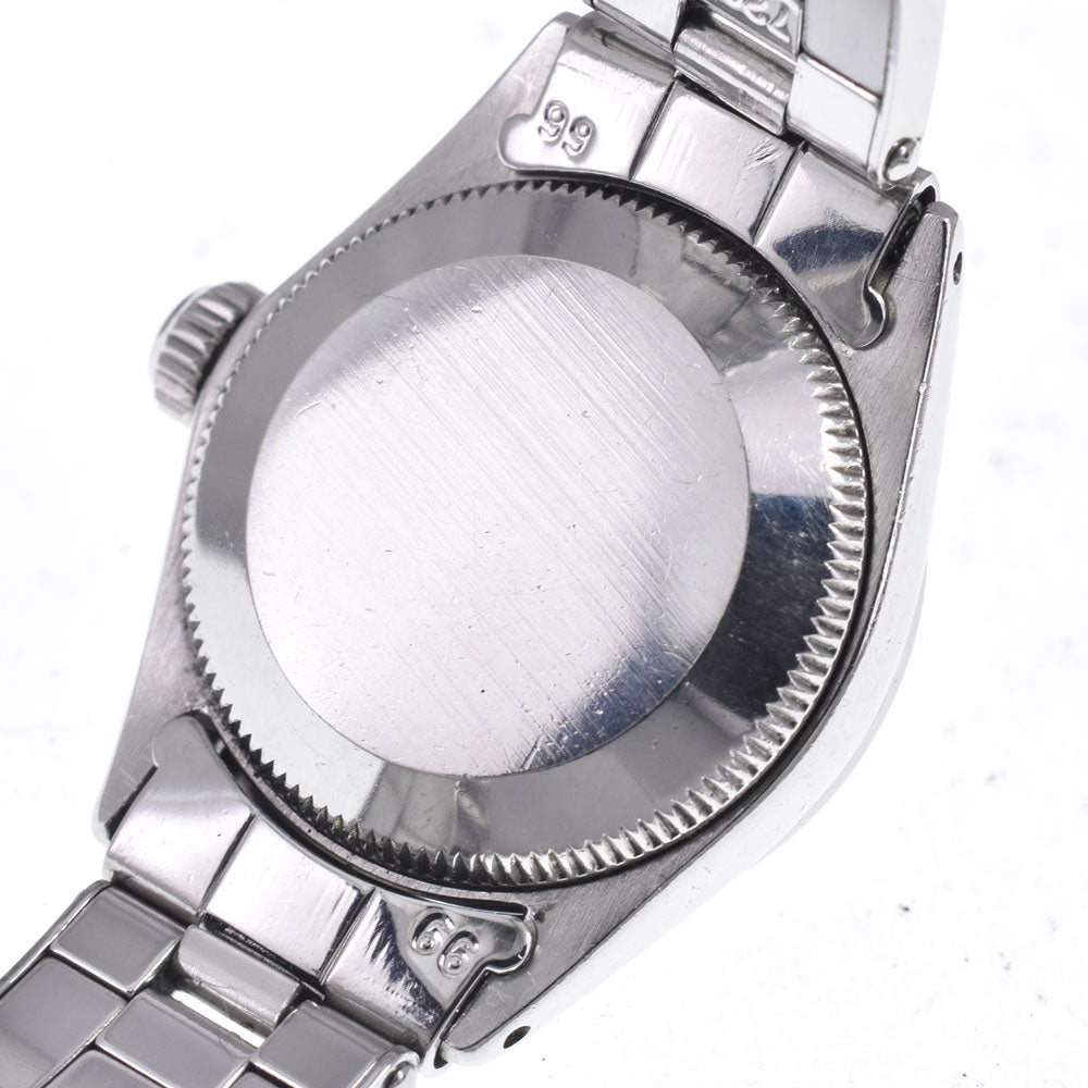 ROLEX Oyster perpetual date 6519 vintage Finely Engine Turned Bezel Cal.1161 Silver Dial Automatic Ladies
 Watch O#148568