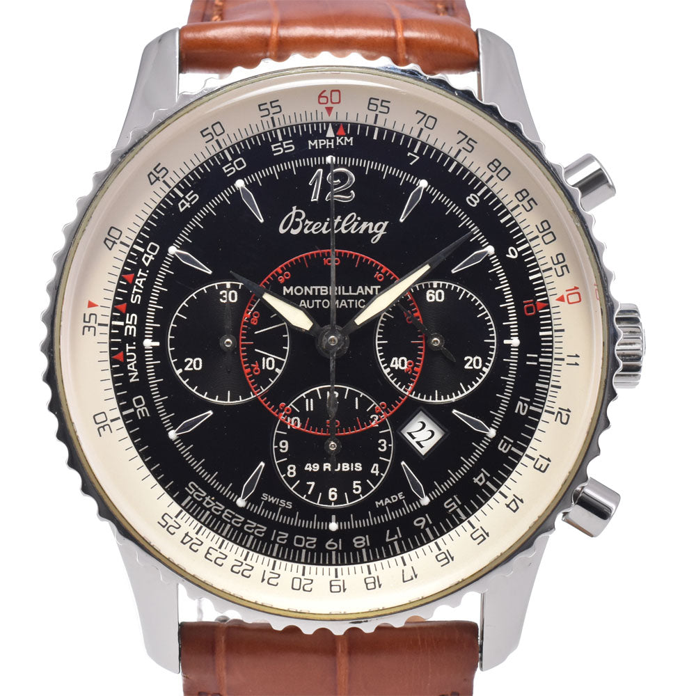 BREITLING Navitimer Montbrillant A41030 Chronograph black Dial Automatic Men's
 Watch Q#148572