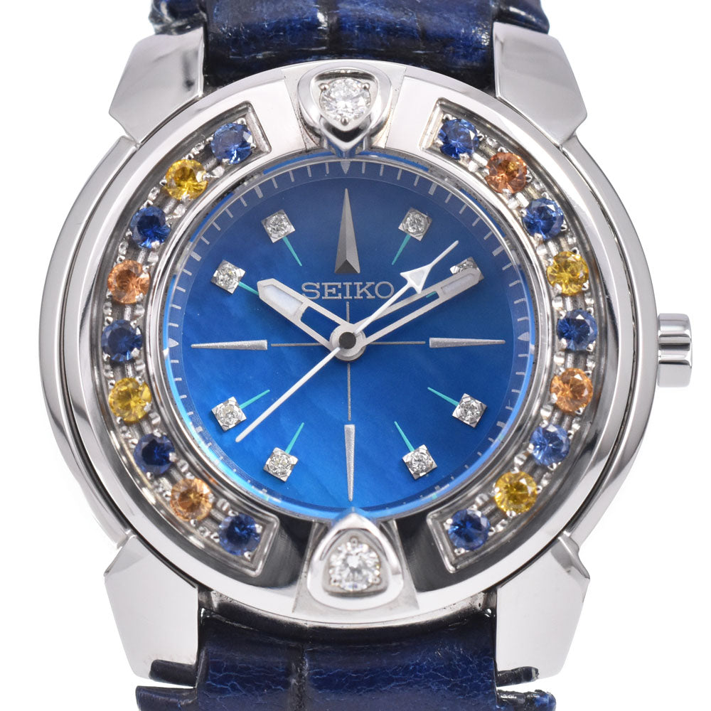 SEIKO Milagro 4J45-0AH0 / SRXJ029 Baselworld Limited Edition Diamond Blue shell Dial Quartz Ladies
 Watch N#148573
