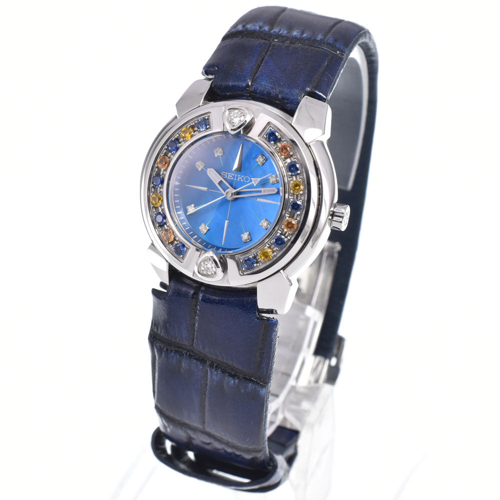SEIKO Milagro 4J45-0AH0 / SRXJ029 Baselworld Limited Edition Diamond Blue shell Dial Quartz Ladies
 Watch N#148573