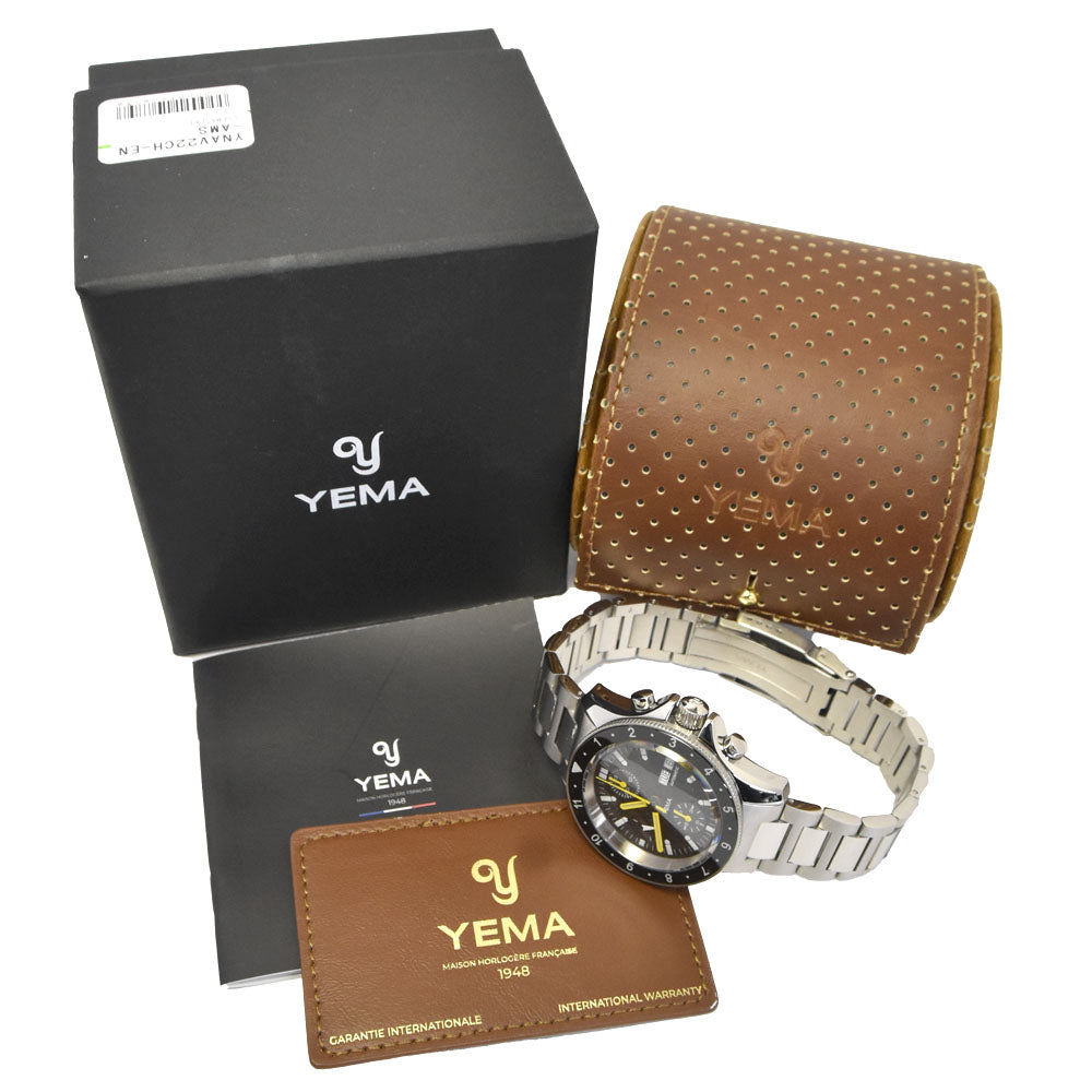 with paper YEMA Navy Graph YNAV22CH.EN-AMS Chronograph black Dial Automatic Men's
 Watch M#148581