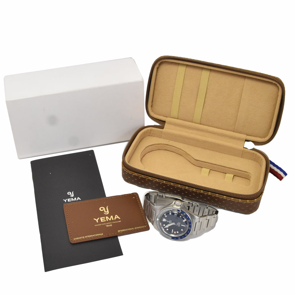 with paper YEMA Superman Heritage YSUPGMT2019C-AMS GMT black Dial Automatic Men's
 Watch N#148582