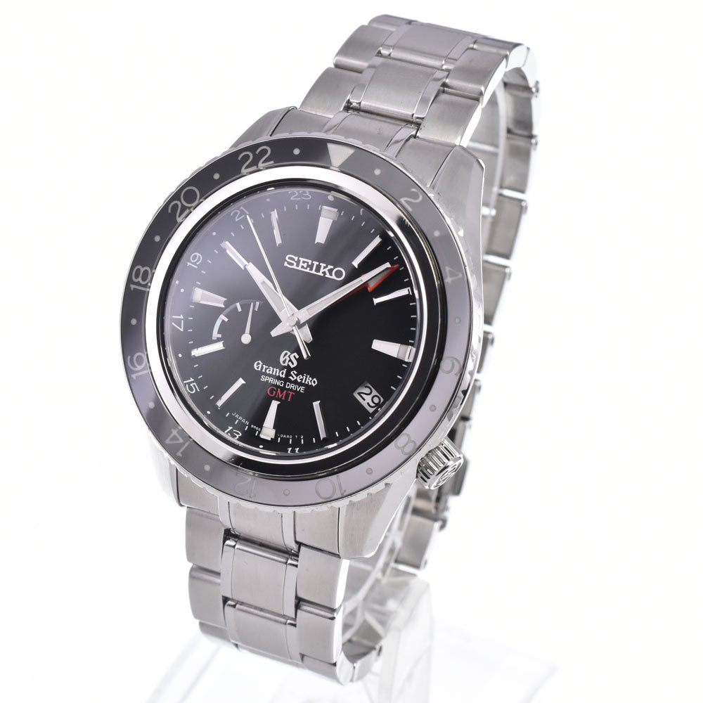 with paper SEIKO Grand Seiko SBGE001/9R66-0AA0 GMT black Dial Spring drive Men's
 Watch N#148585