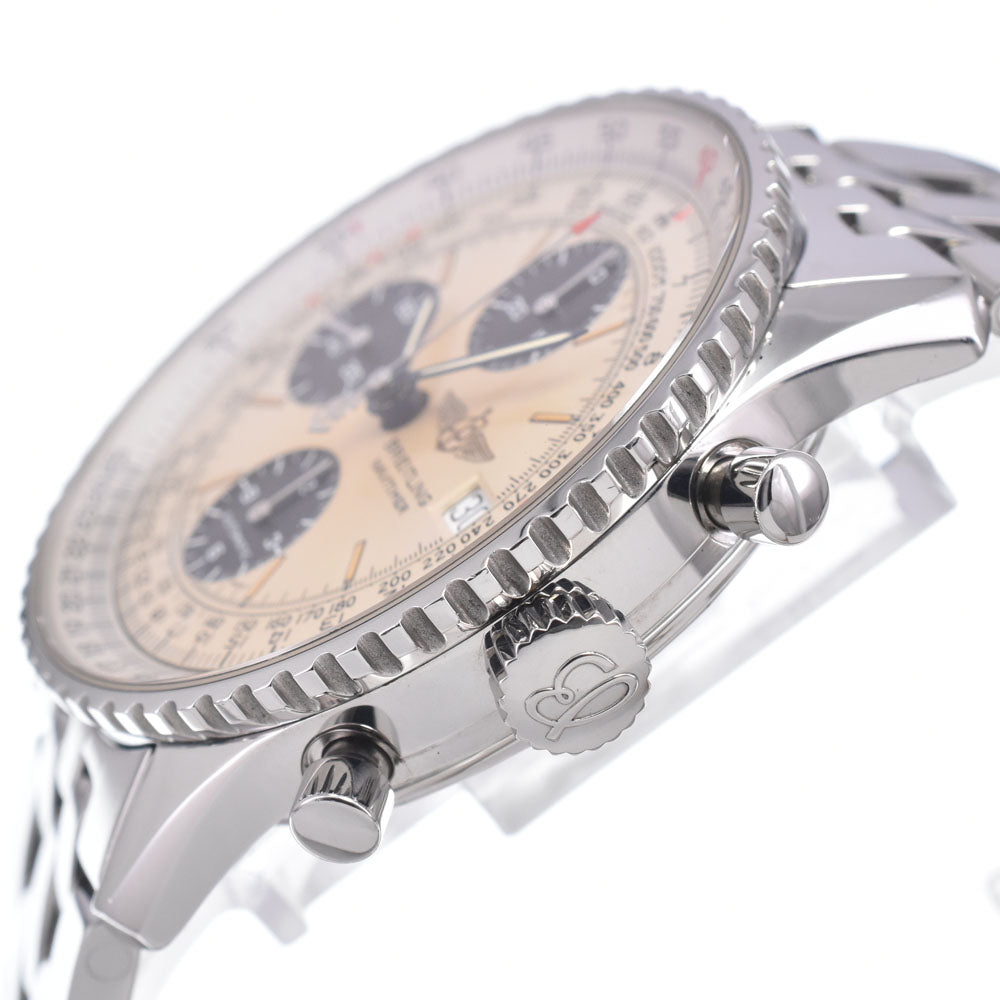 with paper BREITLING Old Navi Timer A13022 Chronograph Silver Dial Automatic Men's
 Watch Q#148589