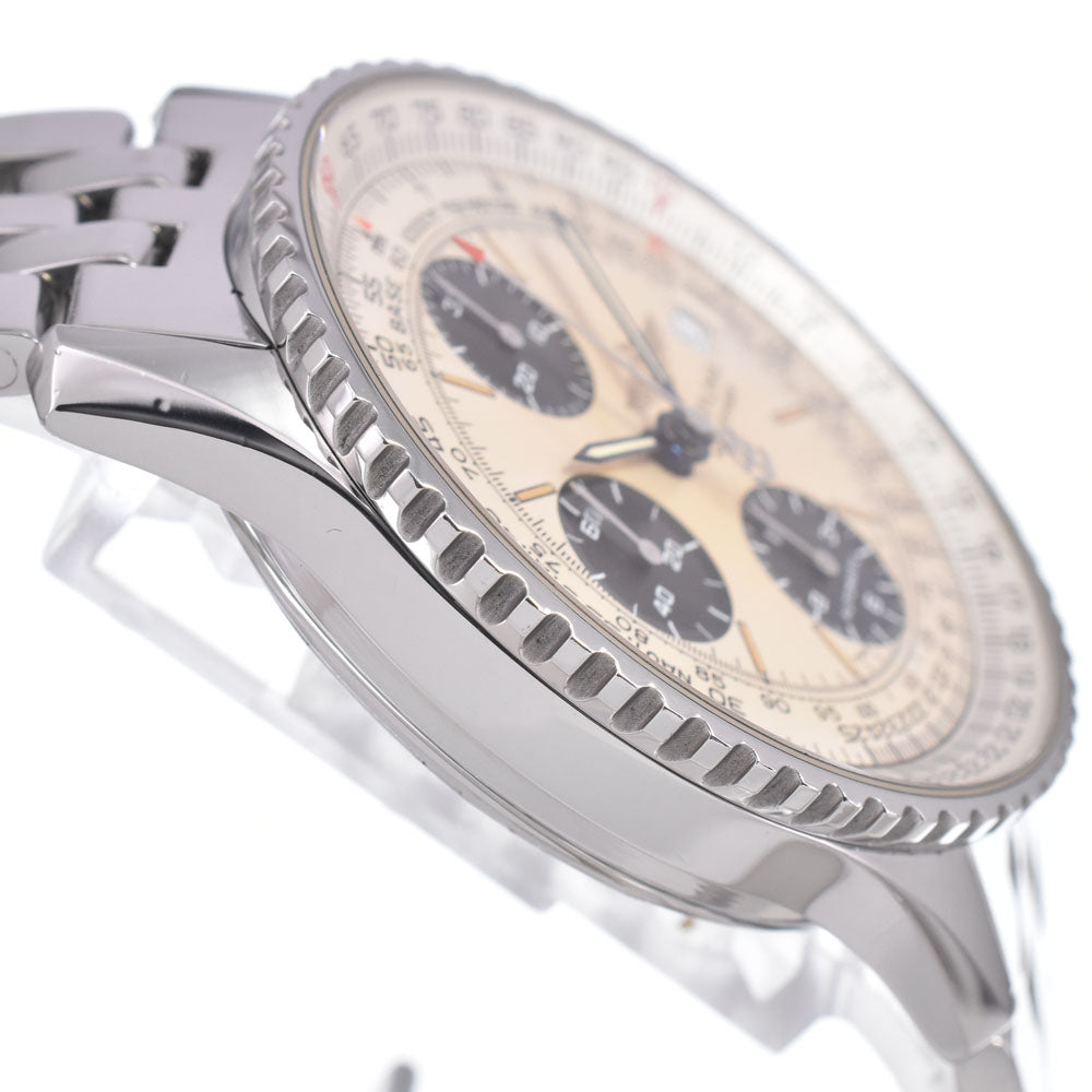 with paper BREITLING Old Navi Timer A13022 Chronograph Silver Dial Automatic Men's
 Watch Q#148589