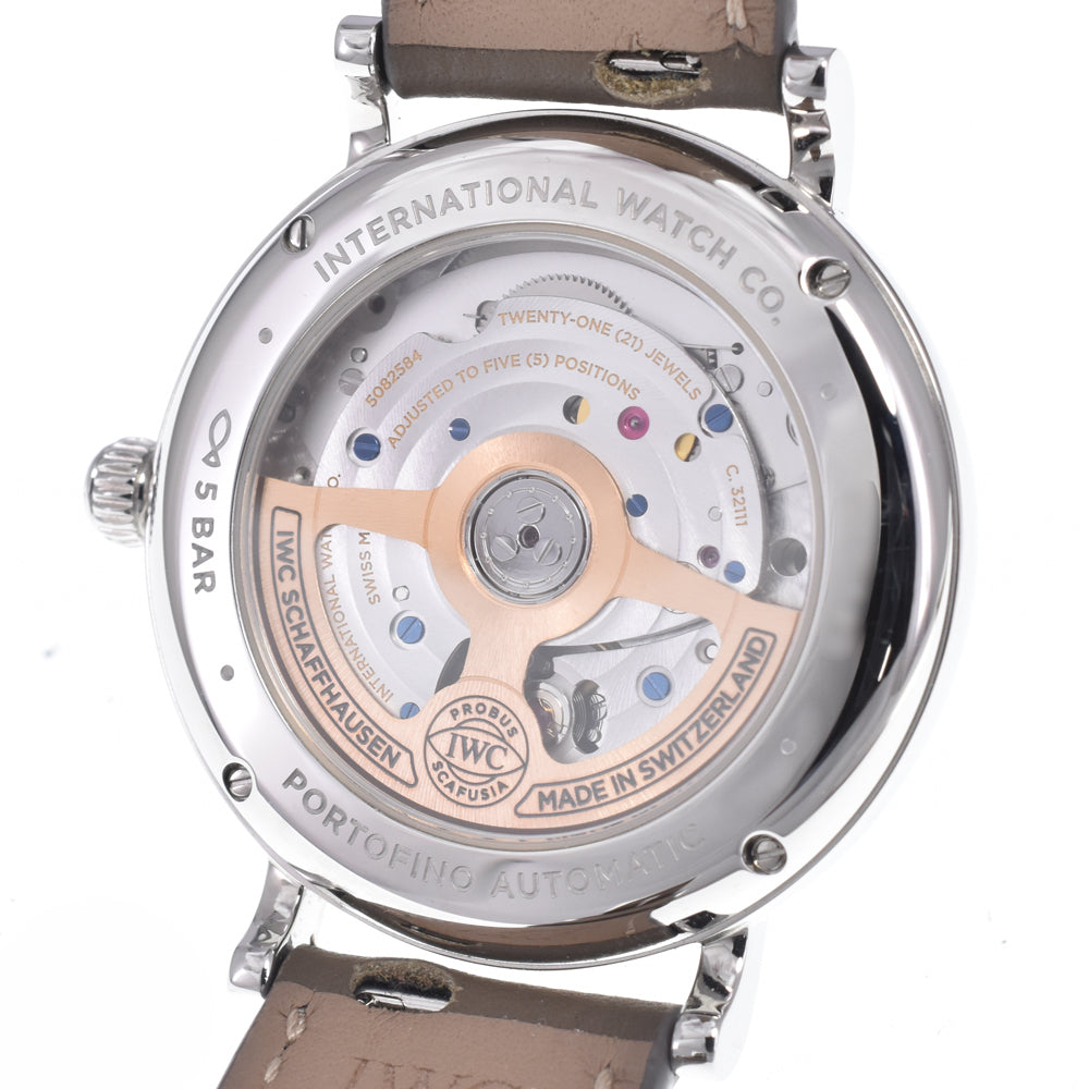 with paper IWC SCHAFFHAUSEN Portofino Automatic 37 IW458603 12P diamond gray Dial Automatic Men's
 Watch M#148592