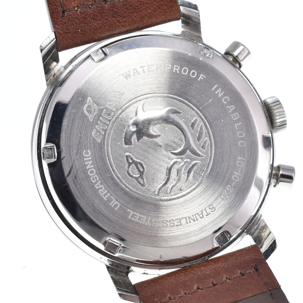 ENICAR 072-01-01/2303 vintage Cal. Valjoux 72 black Dial Hand Winding Men's
 Watch N#148593
