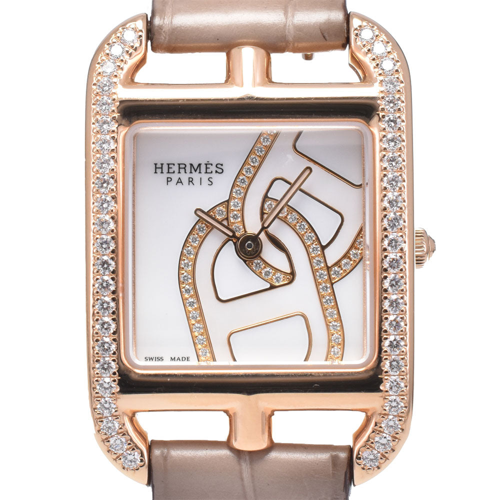 with paper HERMES Cape Cod CC1.371c diamond white Dial Quartz Ladies
 Watch M#148594