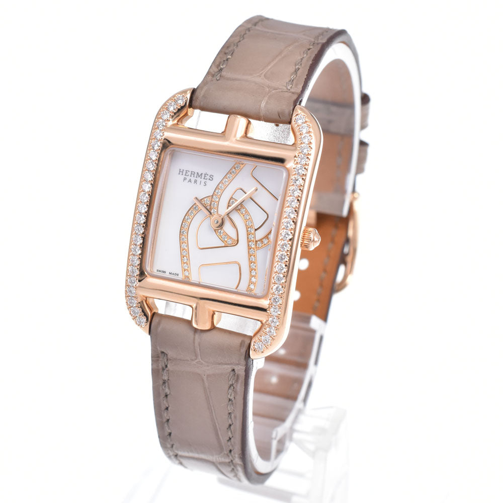 with paper HERMES Cape Cod CC1.371c diamond white Dial Quartz Ladies
 Watch M#148594