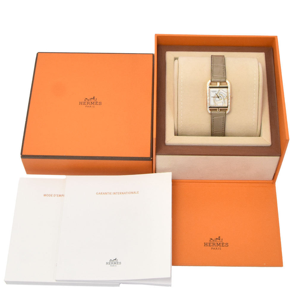 with paper HERMES Cape Cod CC1.371c diamond white Dial Quartz Ladies
 Watch M#148594