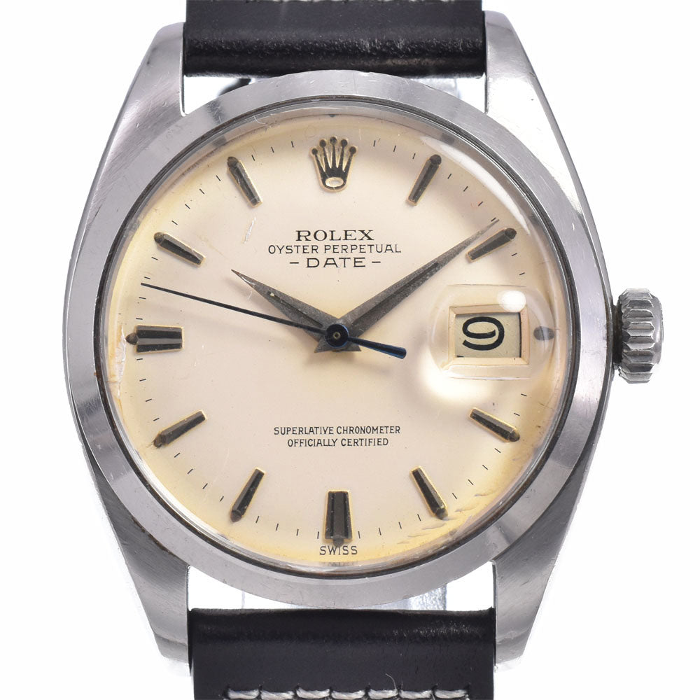 ROLEX Oyster perpetual date 1500 vintage Cal.1560 Butterfly rotor Silver Dial Automatic Men's
 Watch Q#148597