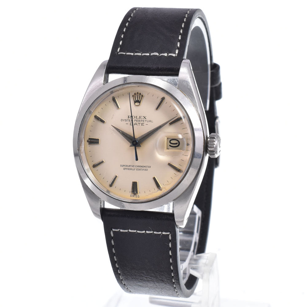 ROLEX Oyster perpetual date 1500 vintage Cal.1560 Butterfly rotor Silver Dial Automatic Men's
 Watch Q#148597
