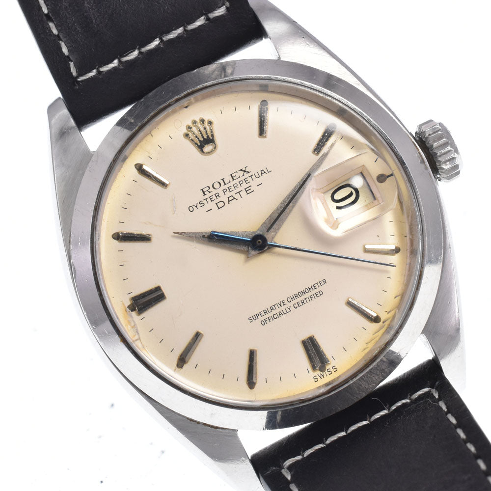 ROLEX Oyster perpetual date 1500 vintage Cal.1560 Butterfly rotor Silver Dial Automatic Men's
 Watch Q#148597