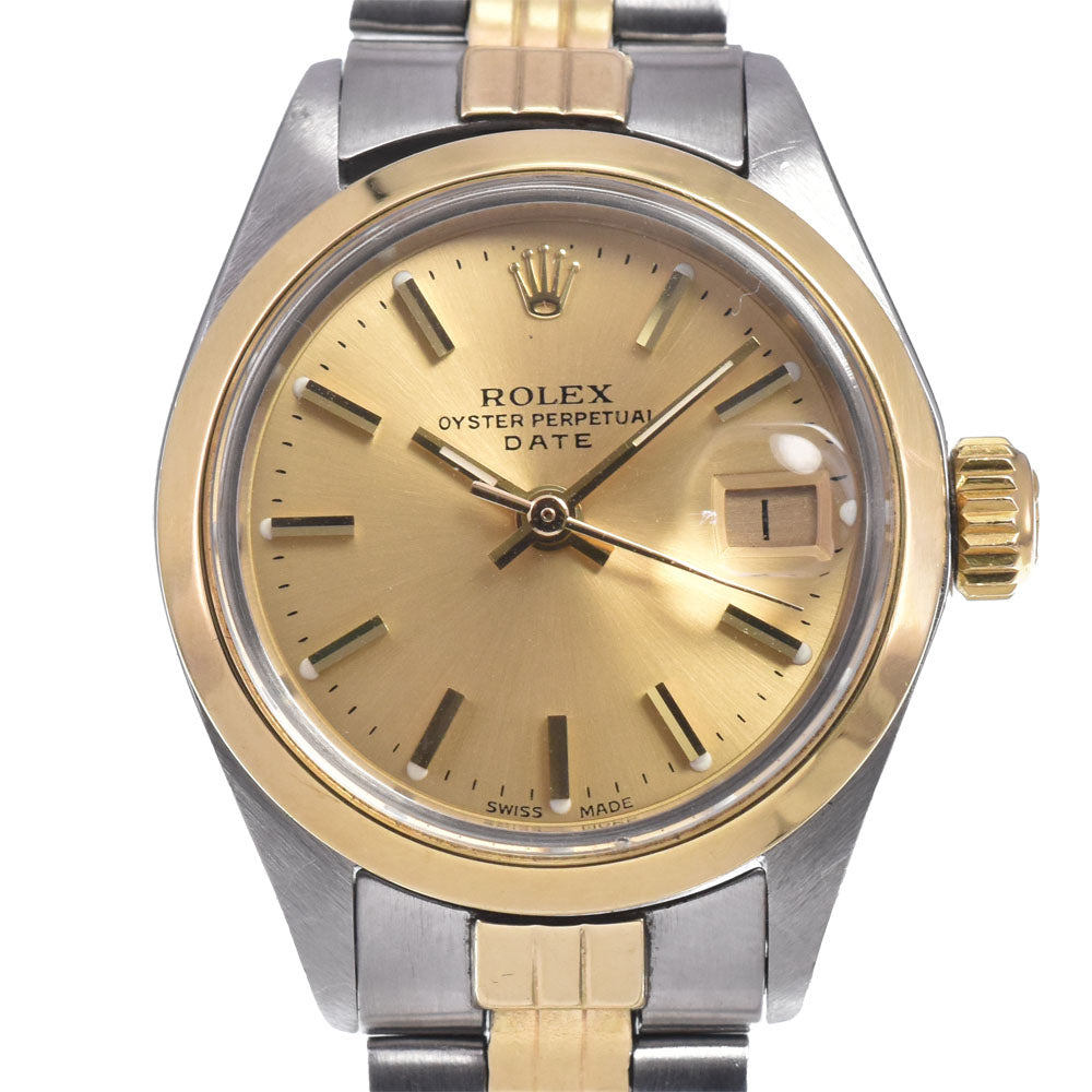 ROLEX Oyster Perpetual Date 6916 Cal.2030 gold Dial Automatic Ladies
 Watch O#148598