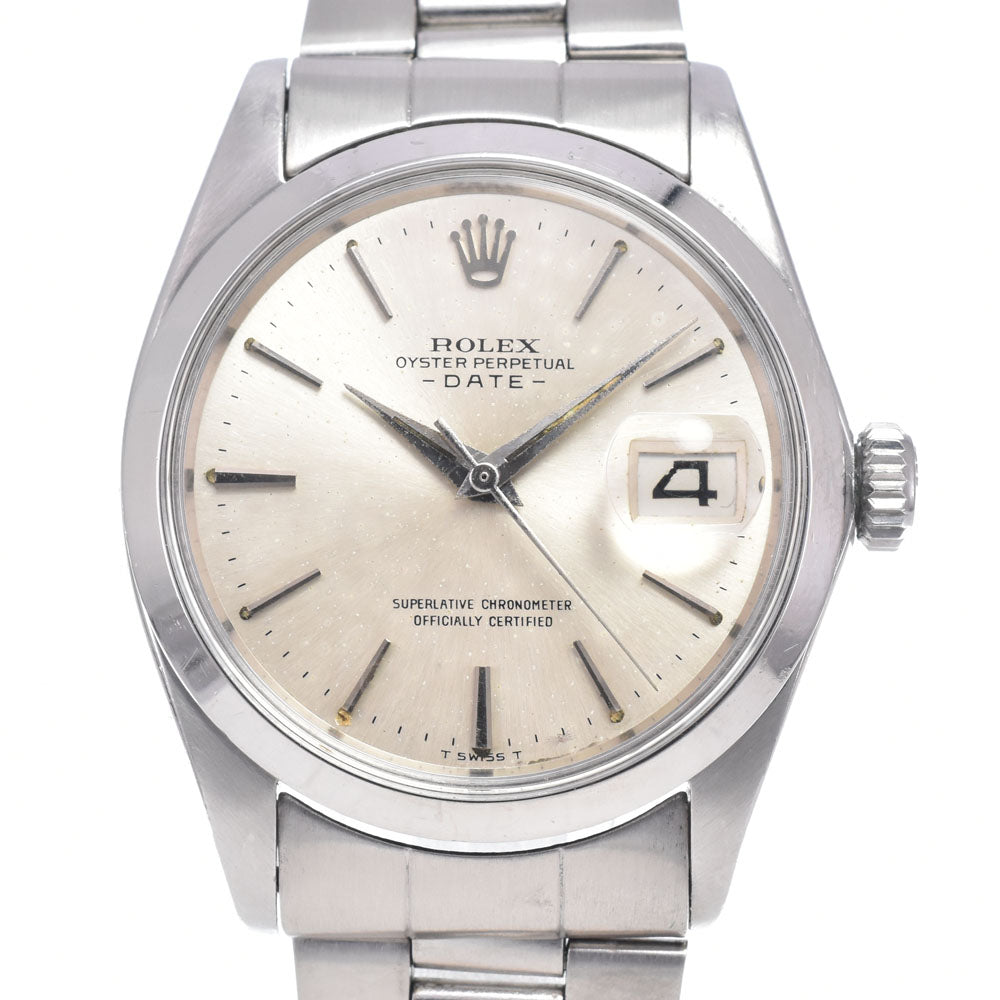 ROLEX Oyster perpetual date 1500 vintage Cal.1560 Silver Dial Automatic Men's
 Watch Q#148600