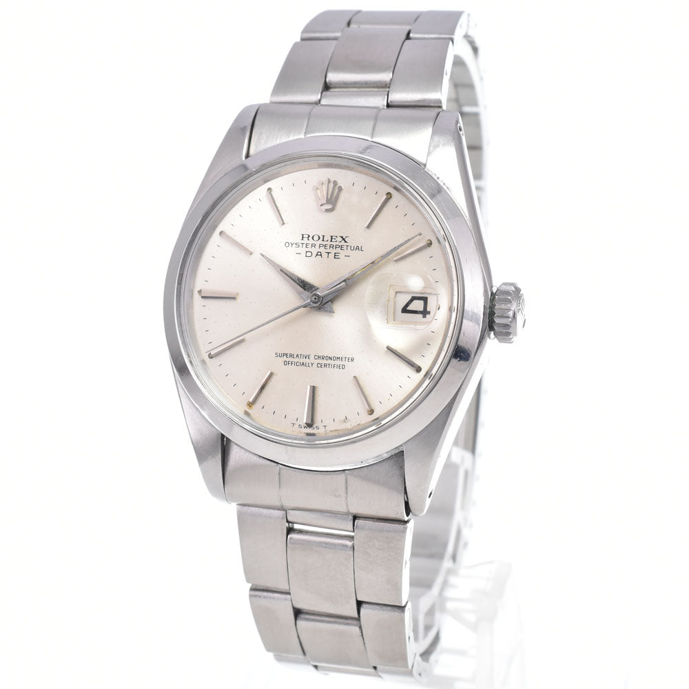 ROLEX Oyster perpetual date 1500 vintage Cal.1560 Silver Dial Automatic Men's
 Watch Q#148600