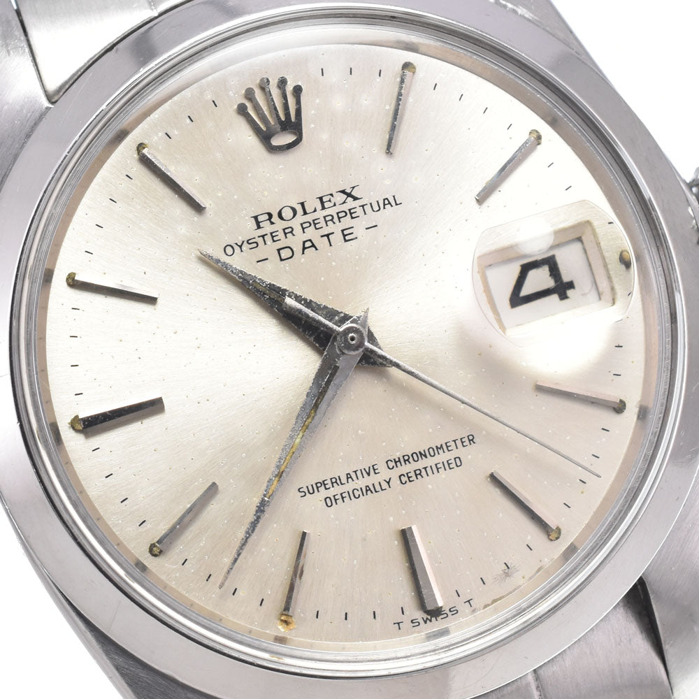 ROLEX Oyster perpetual date 1500 vintage Cal.1560 Silver Dial Automatic Men's
 Watch Q#148600