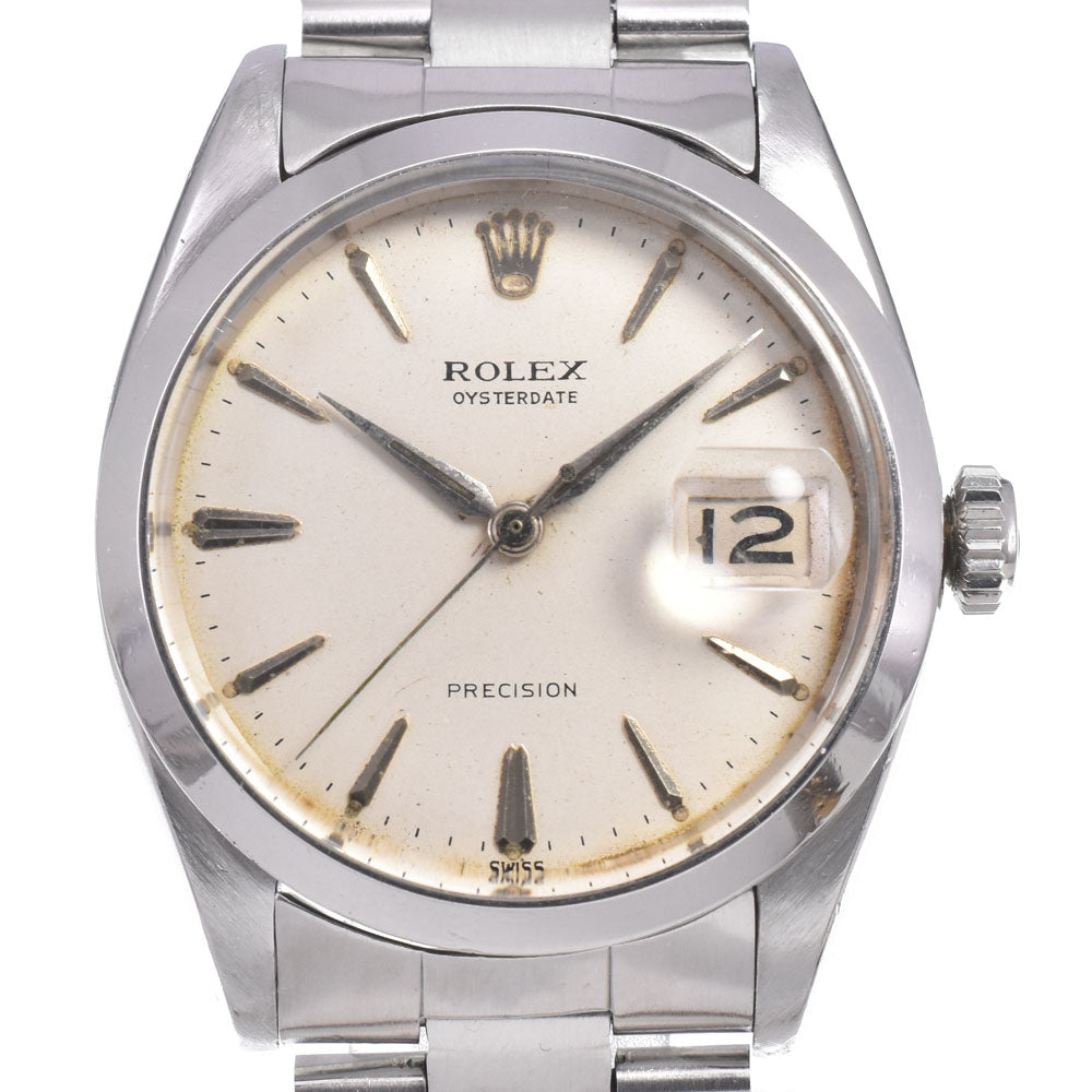ROLEX Oyster Date Precision 6694 vintage Cal.1225 Silver Dial Hand Winding Men's
 Watch E#148602