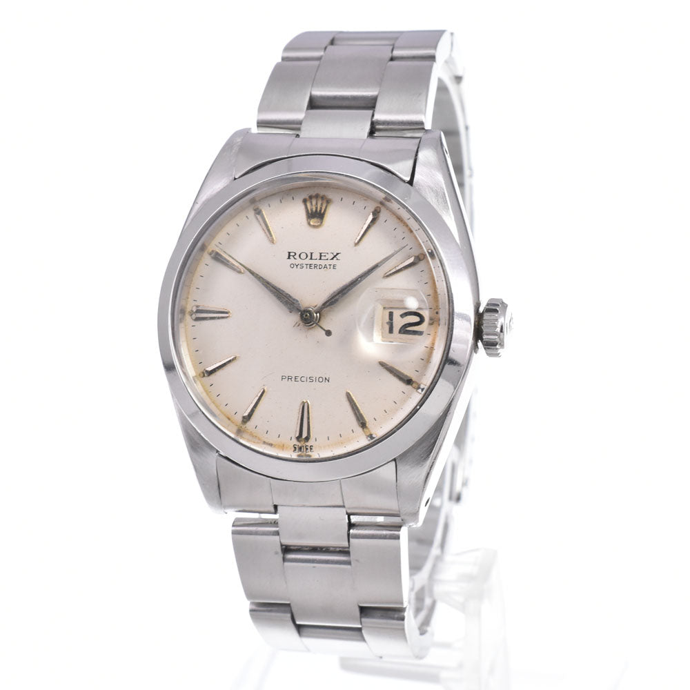 ROLEX Oyster Date Precision 6694 vintage Cal.1225 Silver Dial Hand Winding Men's
 Watch E#148602