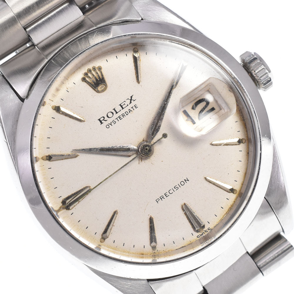 ROLEX Oyster Date Precision 6694 vintage Cal.1225 Silver Dial Hand Winding Men's
 Watch E#148602