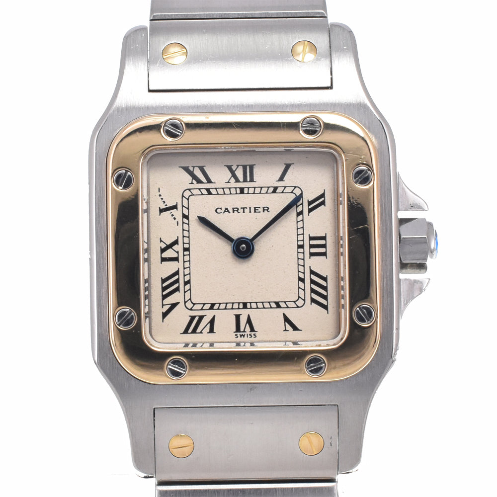 CARTIER Santos Galve SM W20012C4 Stainless Steel/K18YG Ivory Dial Quartz Ladies
 Watch R#148615