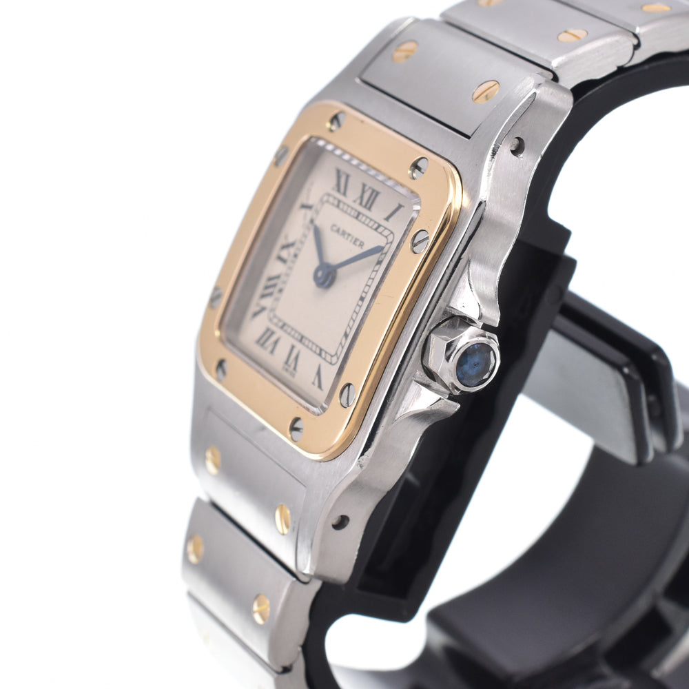 CARTIER Santos Galve SM W20012C4 Stainless Steel/K18YG Ivory Dial Quartz Ladies
 Watch R#148615