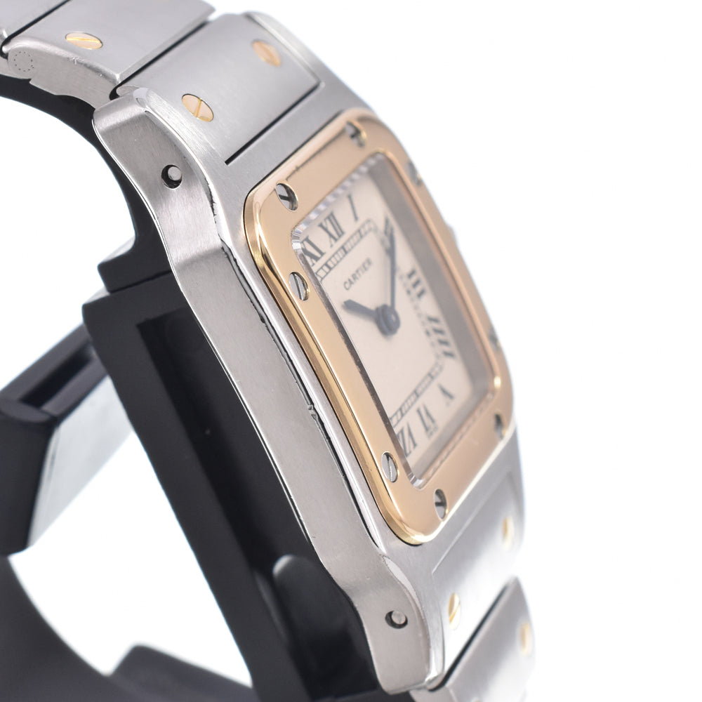 CARTIER Santos Galve SM W20012C4 Stainless Steel/K18YG Ivory Dial Quartz Ladies
 Watch R#148615