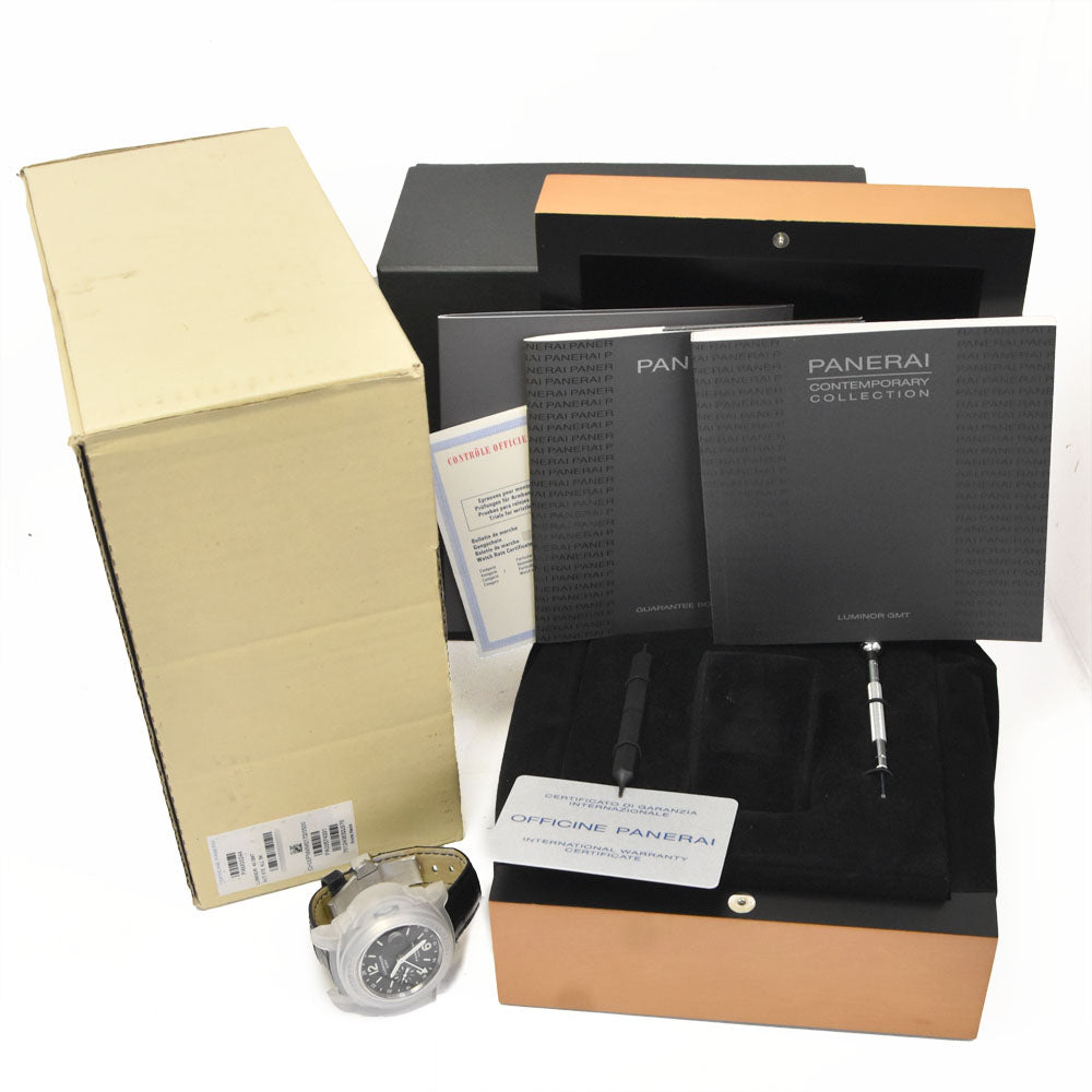 with paper PANERAI Luminor Marina PAM00244 Date black Dial Automatic Men's
 Watch N#148616