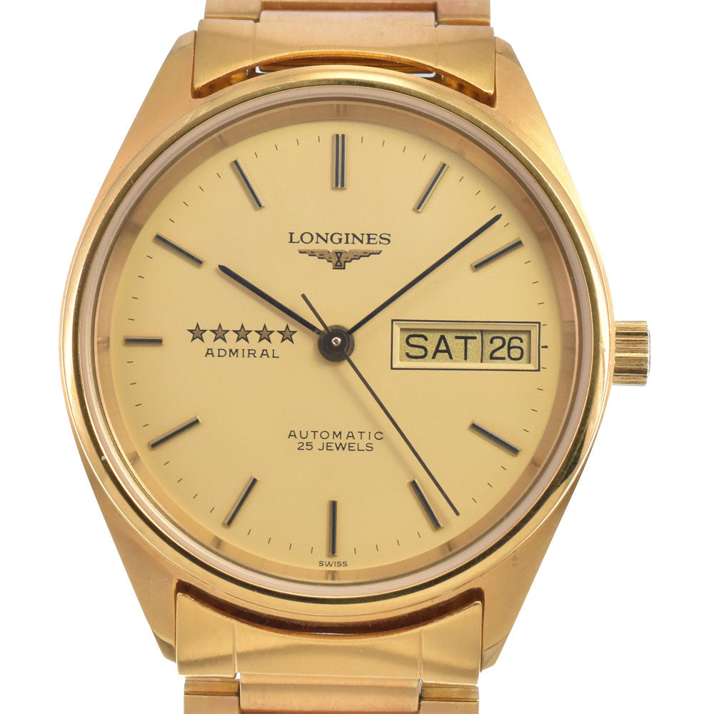 LONGINES Admiral 5 Star L7.634.2 vintage Date gold Dial Automatic Men's
 Watch N#148621