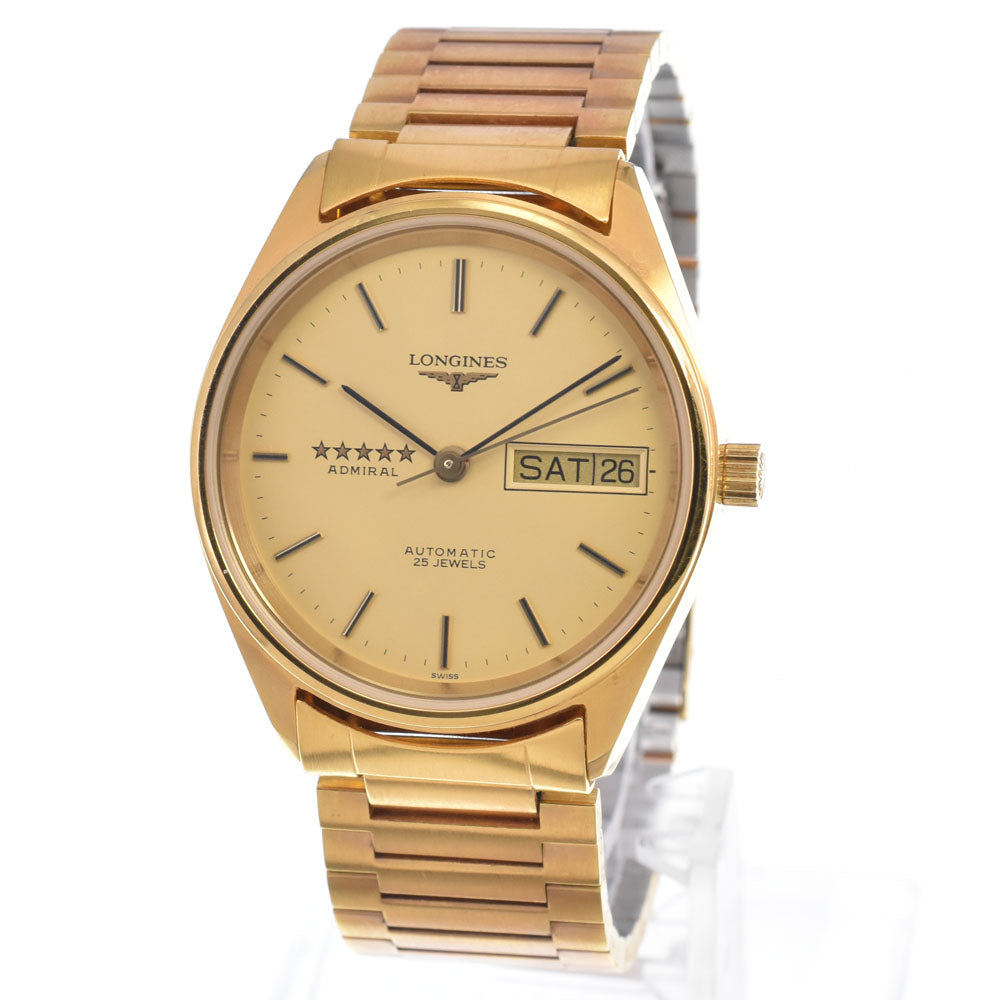 LONGINES Admiral 5 Star L7.634.2 vintage Date gold Dial Automatic Men's
 Watch N#148621