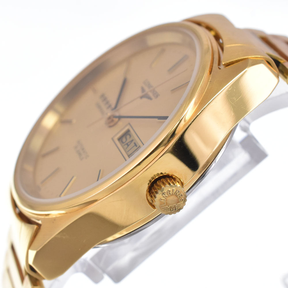 LONGINES Admiral 5 Star L7.634.2 vintage Date gold Dial Automatic Men's
 Watch N#148621