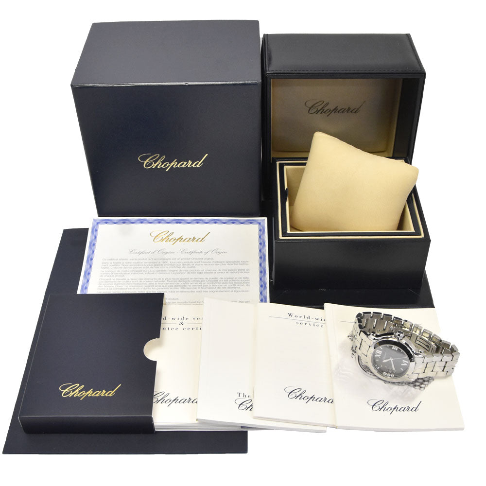 with paper Chopard Happy sports 278477-3014 3P Diamond black Dial Quartz Ladies
 Watch N#148623