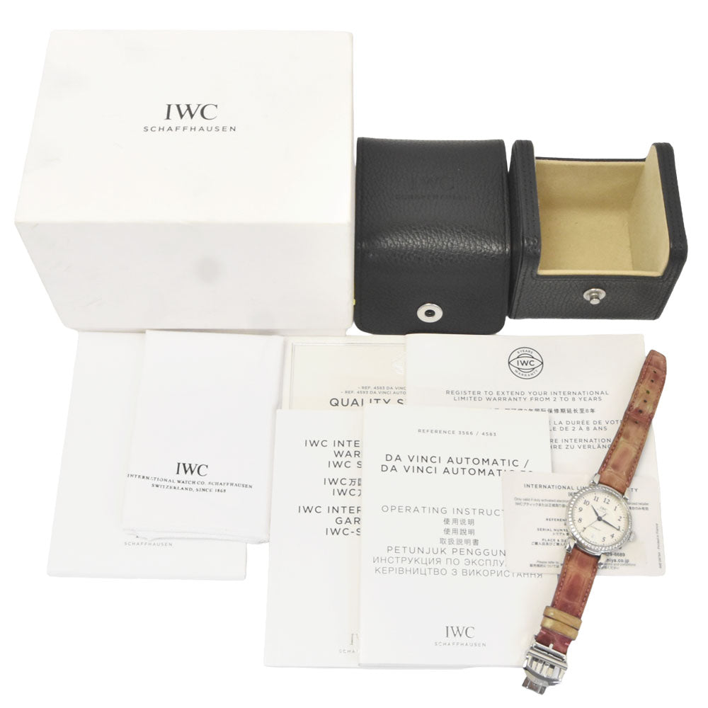 with paper IWC SCHAFFHAUSEN Da Vinci IW458308 Diamond Bezel Silver Dial Automatic Men's
 Watch N#148624