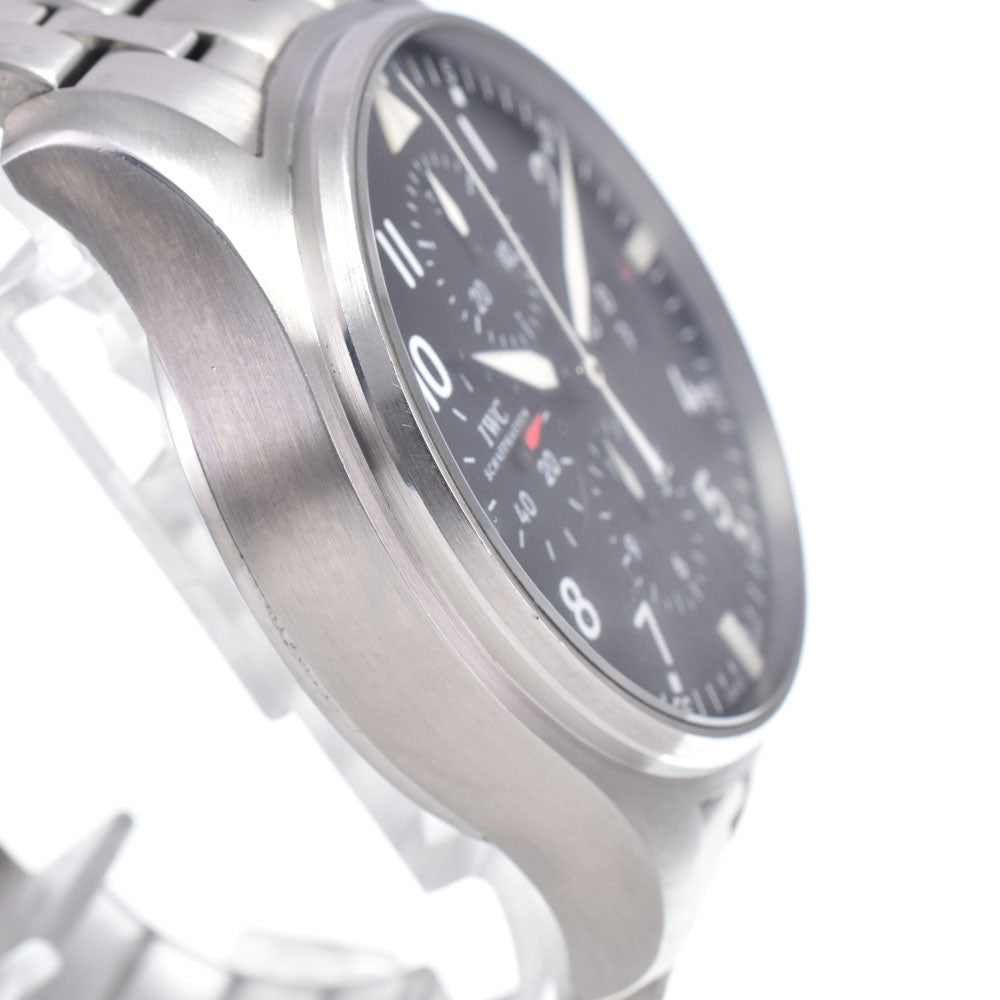 IWC SCHAFFHAUSEN Pilot watch IW377704 Chronograph day date black Dial Automatic Men's
 Watch O#148628