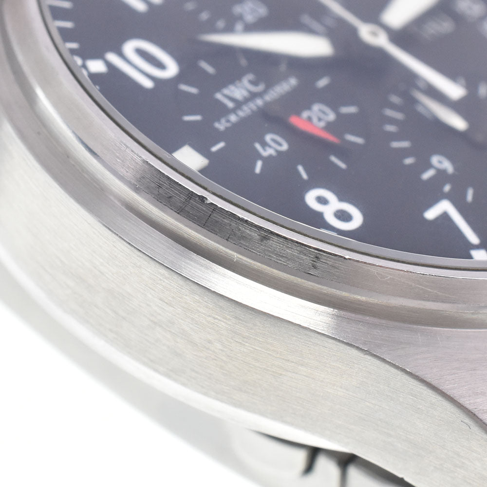 IWC SCHAFFHAUSEN Pilot watch IW377704 Chronograph day date black Dial Automatic Men's
 Watch O#148628