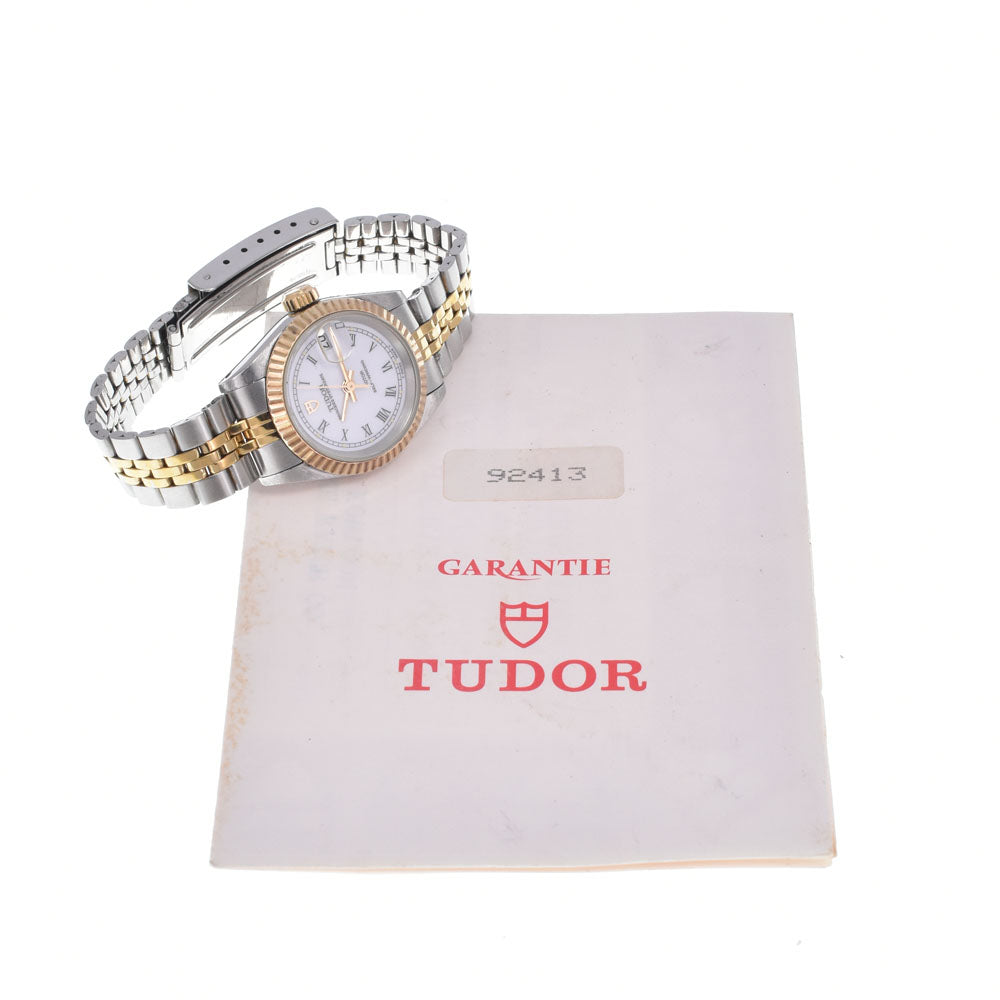 with paper TUDOR Oyster Princess Date 92413 white Dial Automatic Ladies
 Watch N#148630