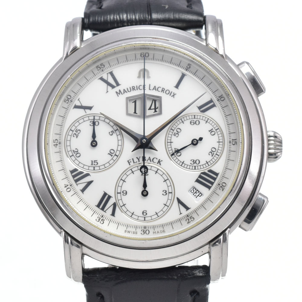 MAURICE LACROIX Masterpiece flyback 15827 see-through back white Dial Automatic Men's
 Watch N#148635