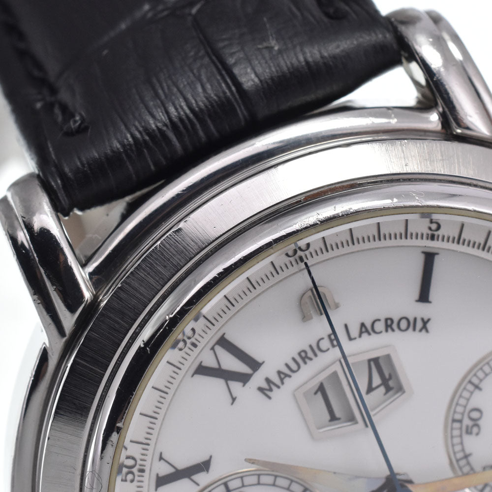 MAURICE LACROIX Masterpiece flyback 15827 see-through back white Dial Automatic Men's
 Watch N#148635