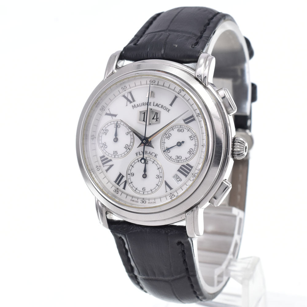 MAURICE LACROIX Masterpiece flyback 15827 see-through back white Dial Automatic Men's
 Watch N#148635