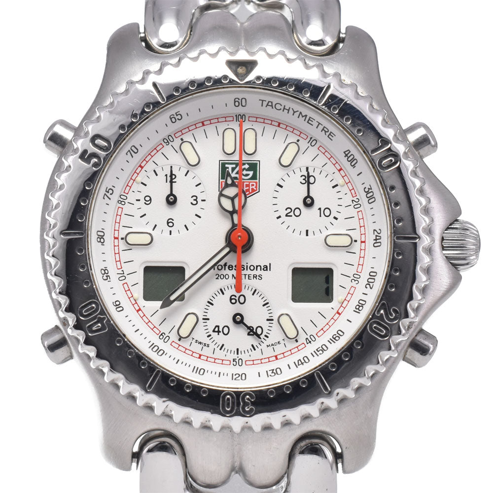 TAG HEUER S/el CG1111-0 Chronograph white Dial Quartz Men's
 Watch P#148637
