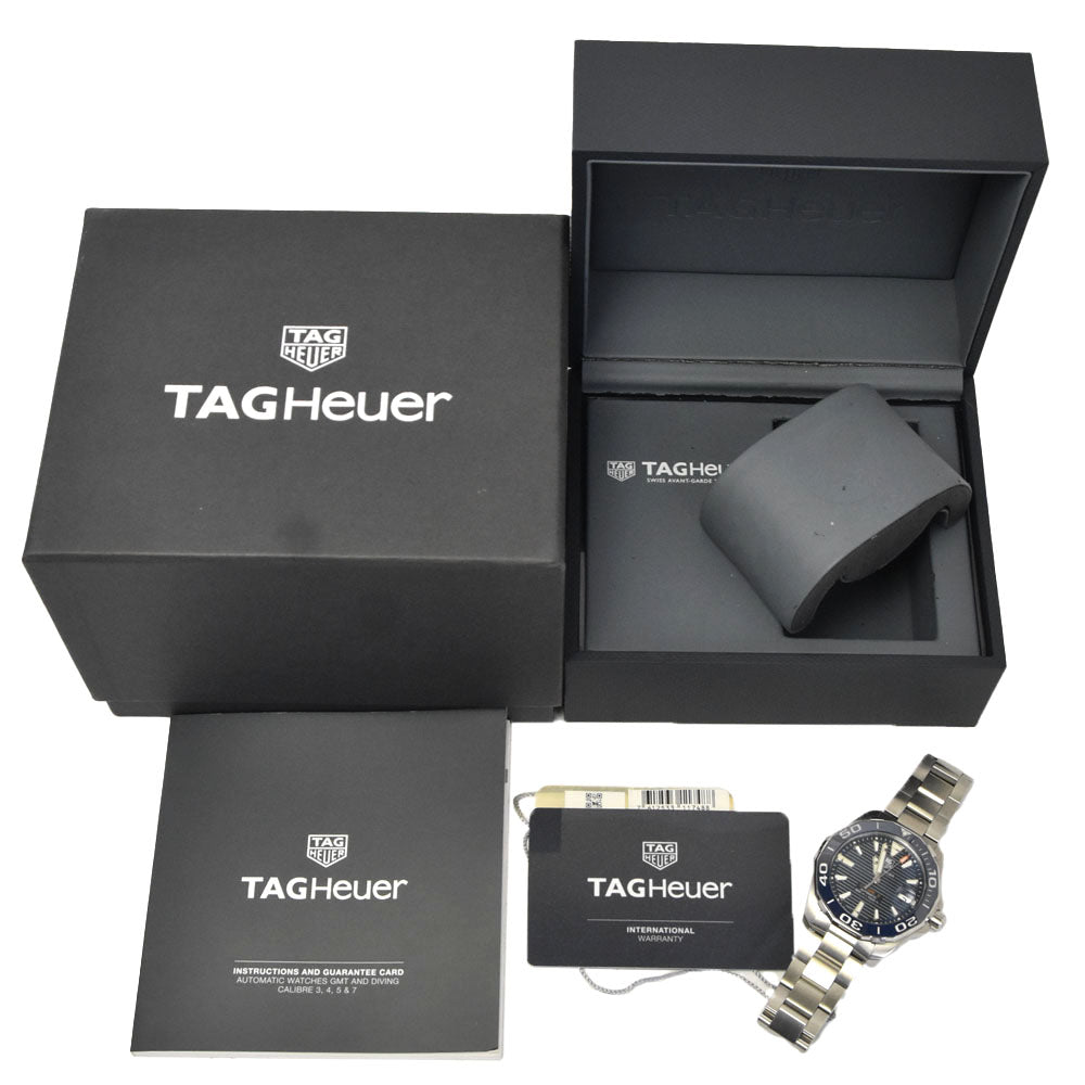with paper TAG HEUER Aqua Racer Caliber 5 WAY211C.BA0928 blue Dial Automatic Men's
 Watch N#148638