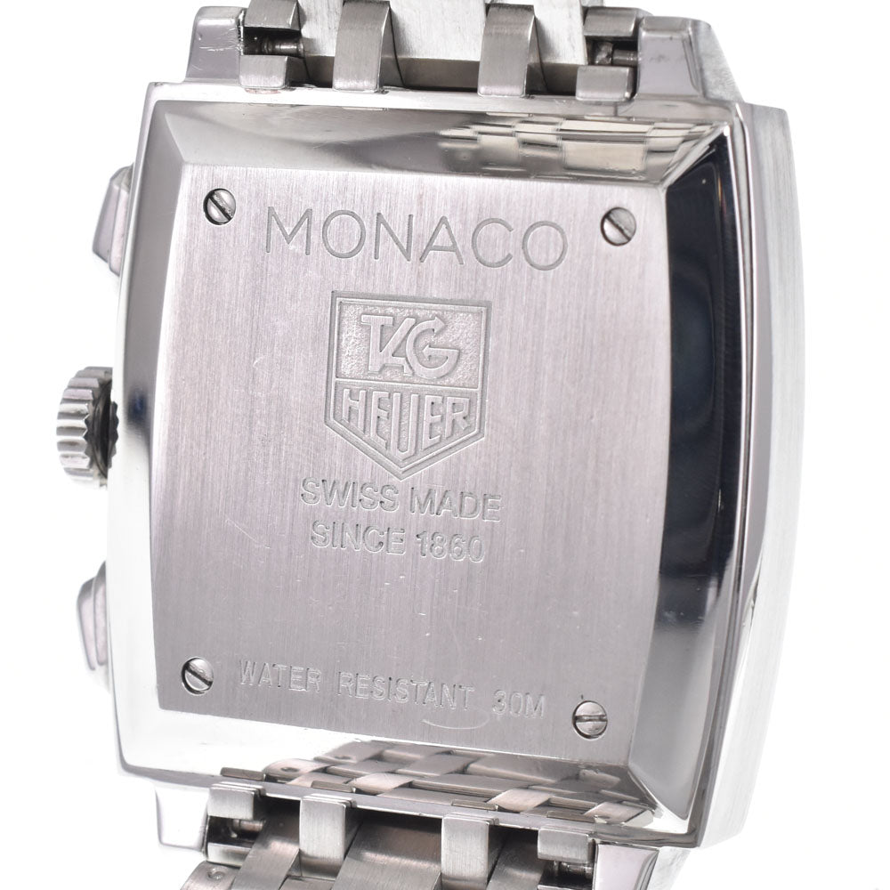 TAG HEUER Monaco CW2111-0 Chronograph black Dial Automatic Men's
 Watch O#148641