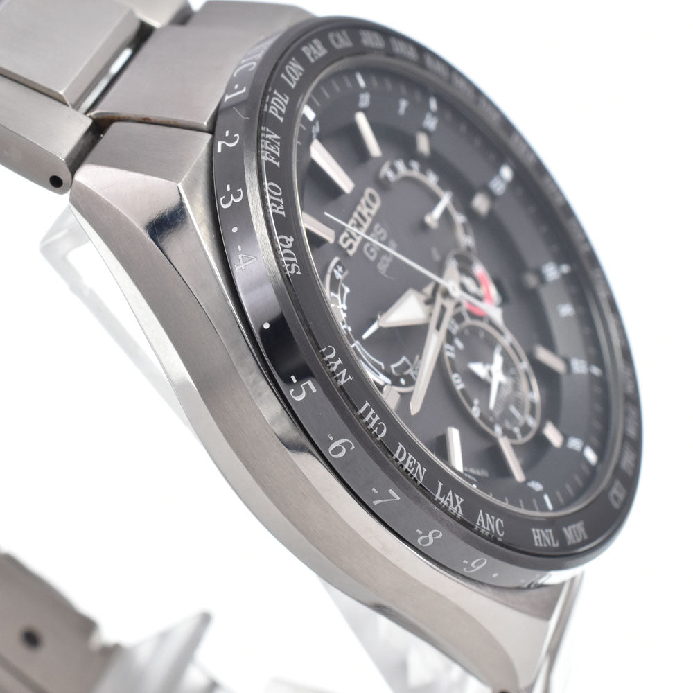 with paper SEIKO Astron SBXB123/8X53-0AV0 Titanium / ceramic black Dial GPS Solar Men's
 Watch M#148653