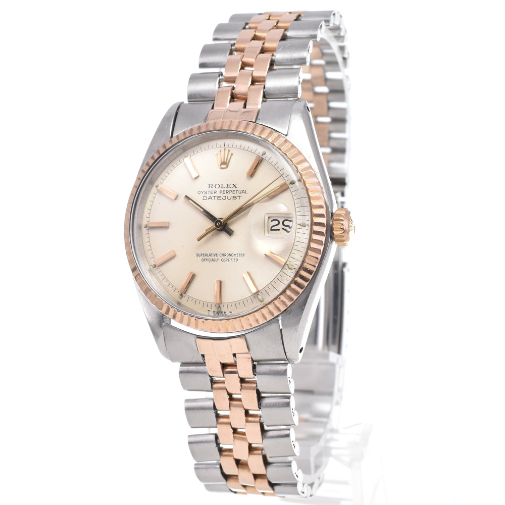 ROLEX Oyster Perpetual DATEJUST Ref.1601 vintage Stainless Steel/K18PG Cal.1570 Silver Dial Automatic Men's
 Watch O#148654