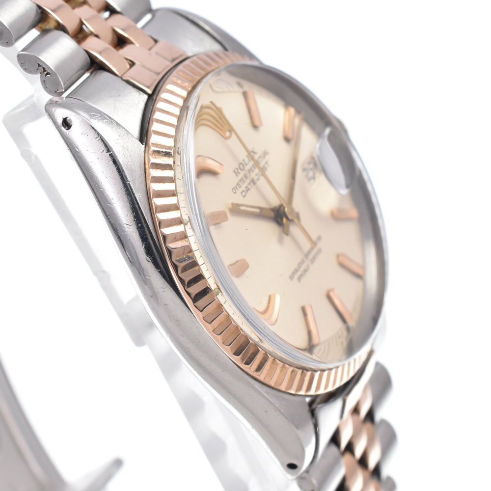 ROLEX Oyster Perpetual DATEJUST Ref.1601 vintage Stainless Steel/K18PG Cal.1570 Silver Dial Automatic Men's
 Watch O#148654