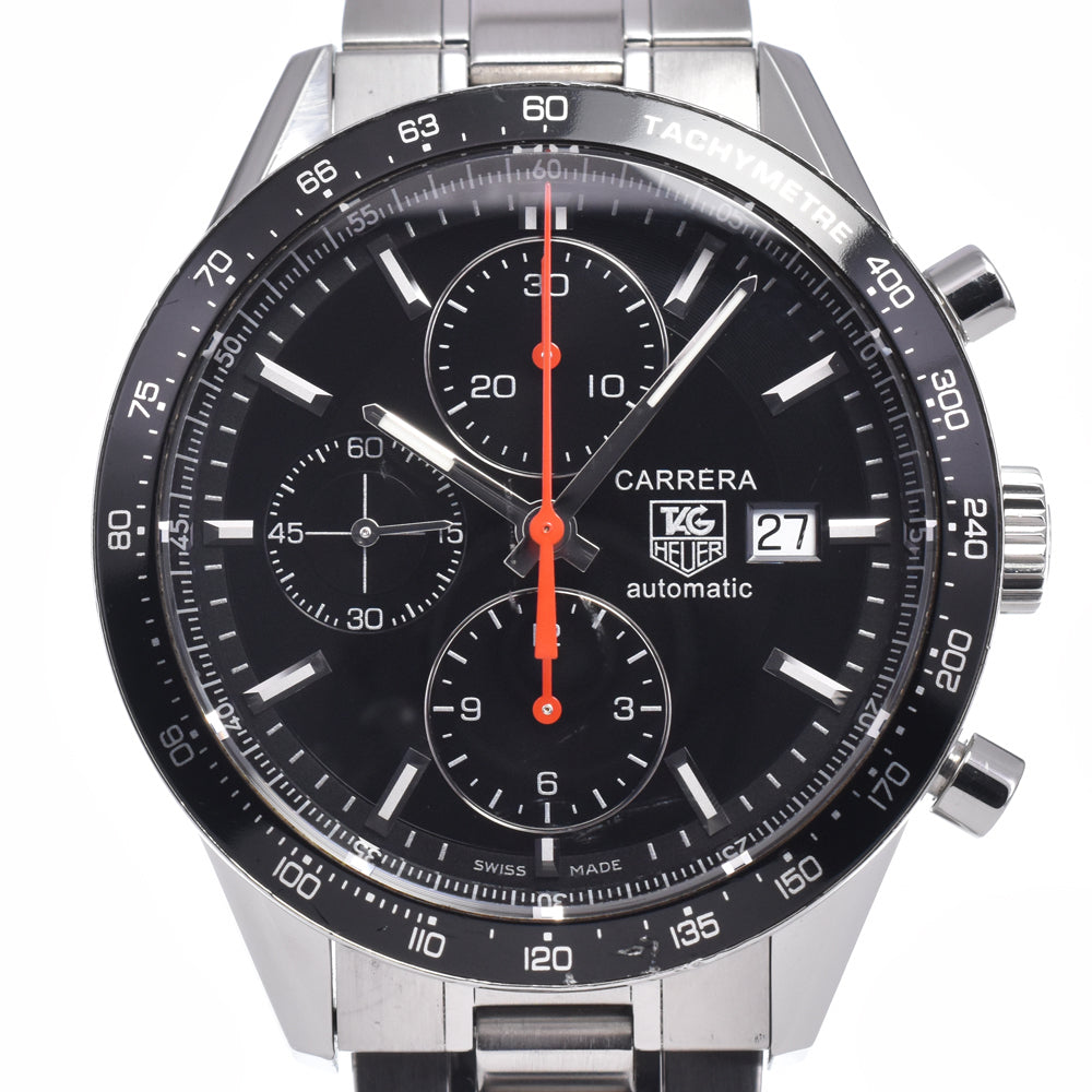 with paper TAG HEUER Carrera CV2014 Tachymeter black Dial Automatic Men's
 Watch N#148656