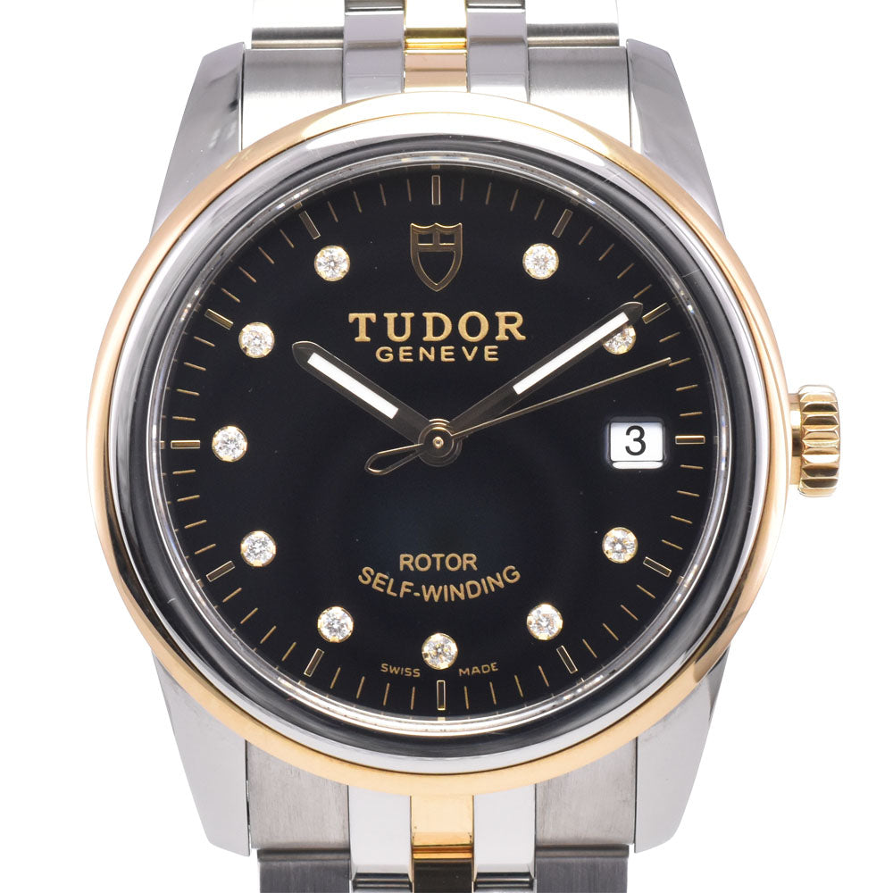 with paper TUDOR Grammar Date 55003-003 10P diamond black Dial Automatic Men's
 Watch P#148664