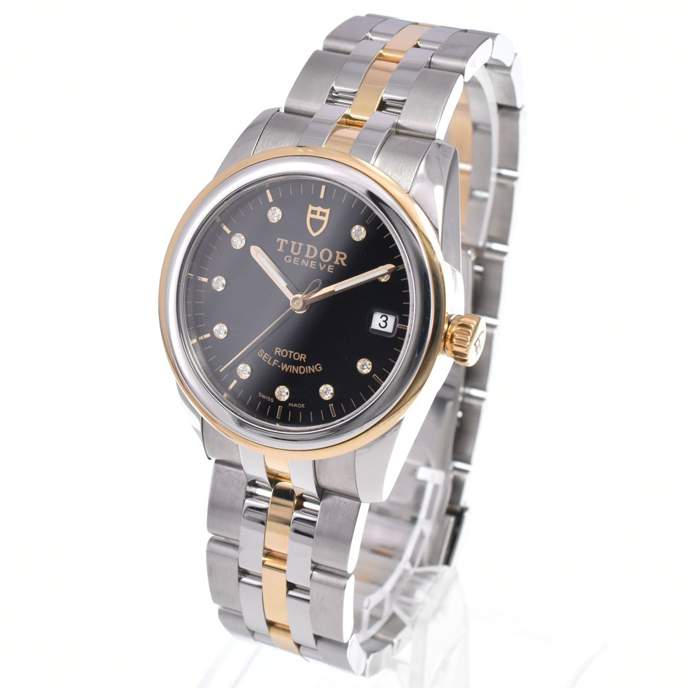 with paper TUDOR Grammar Date 55003-003 10P diamond black Dial Automatic Men's
 Watch P#148664